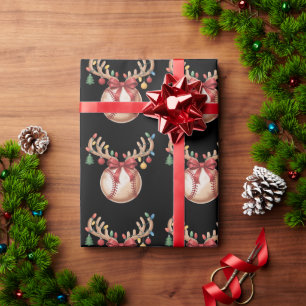 Christmas Baseball Lover Gift Player Xmas Sports Wrapping Paper