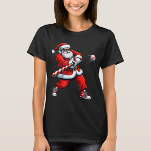 Christmas Baseball Player Santa Funny Xmas Boys Me T-Shirt