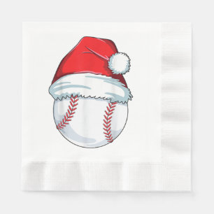 Christmas Baseball Santa Hat Ball Kids Boys Men Napkin