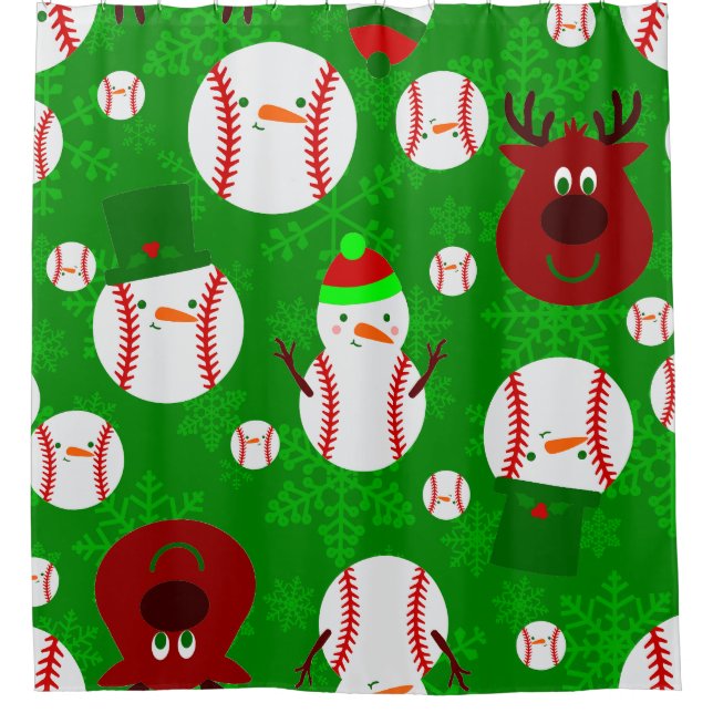 christmas baseball snowman reindeer snowflake (Front)