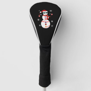 Christmas Baseball Snowman Santa Hat Gift Golf Head Cover