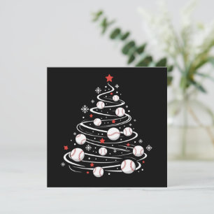Christmas Baseball Tree Xmas Trees Baseball Lover Holiday Card