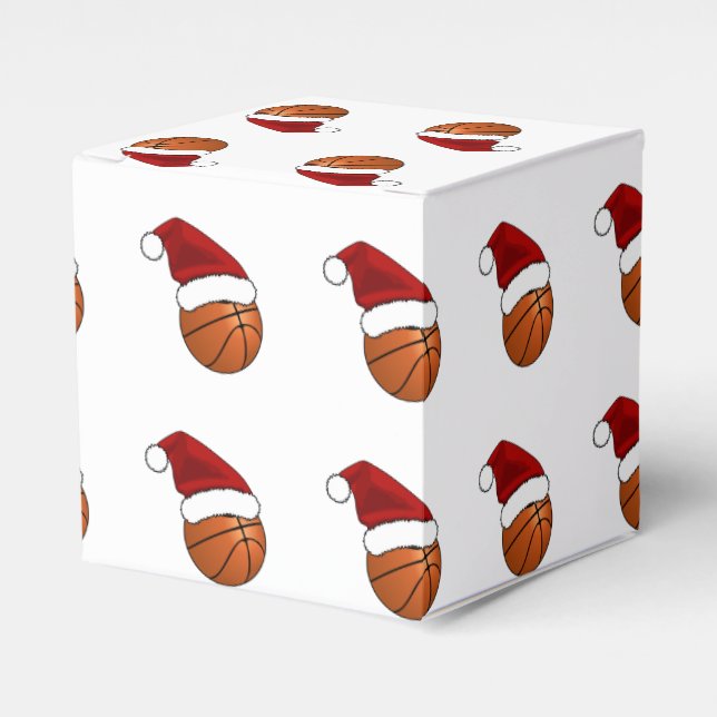 Christmas Basketball Favor Box (Front Side)