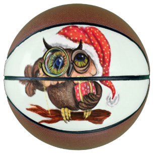 Christmas Basketball Gift Baby Owl with Gifts