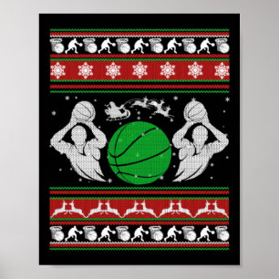 Christmas Basketball Gift Poster