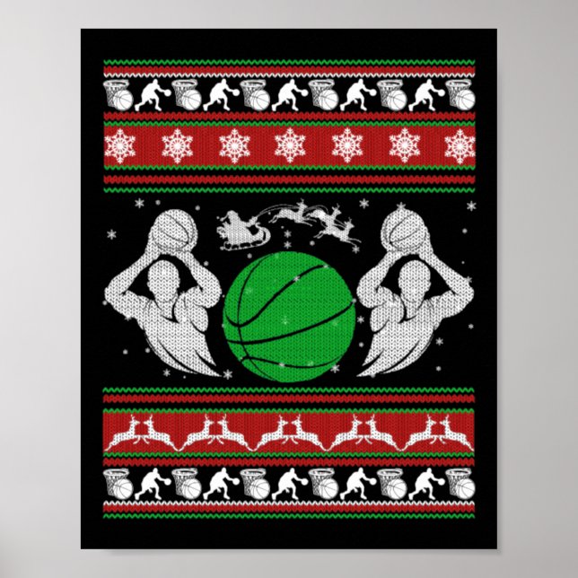 Christmas Basketball Gift  Poster (Front)