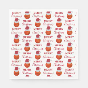 Christmas Basketball Sports Ball Party Napkin