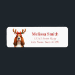 Christmas Basset Hound Return Address Labels<br><div class="desc">Christmas Basset Hound Return Address Labels</div>