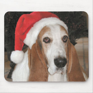 Christmas Basset Mousepad