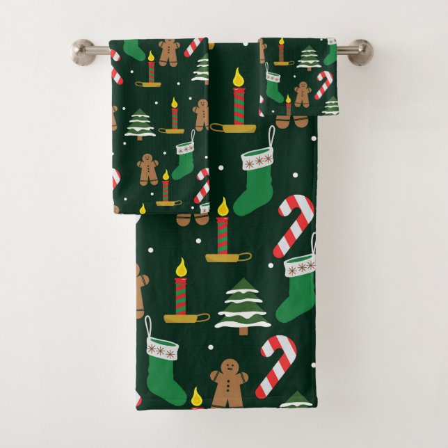 Christmas Bath Towel Set (Insitu)