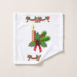 Christmas Bath Towel Sets, Christmas Candle