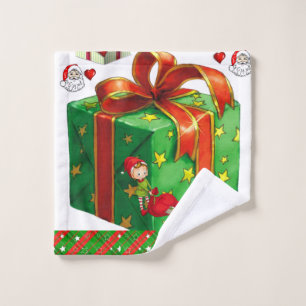 Christmas Bath Towel Sets, Elf