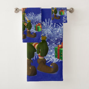 Christmas Bath Towel Sets, Elf