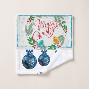 Christmas Bath Towel Sets, Merry Christmas