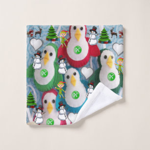 Christmas Bath Towel Sets, Penguin
