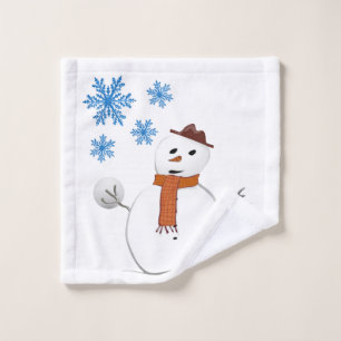 Christmas Bath Towel Sets, Snowman