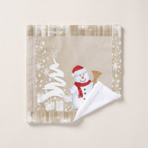 Christmas Bath Towel Sets, Snowman