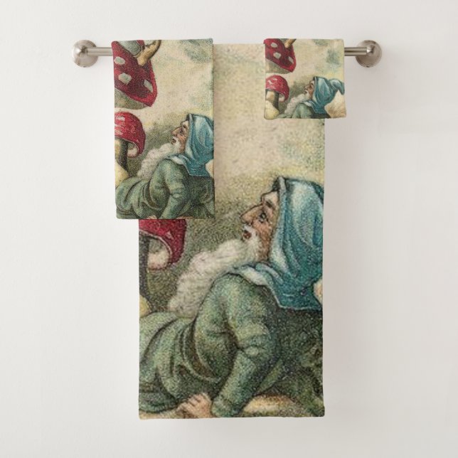 Christmas Bath Towel Sets, Vintage Elf (Insitu)
