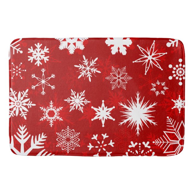 Christmas bathroom decor bath mat (Front)