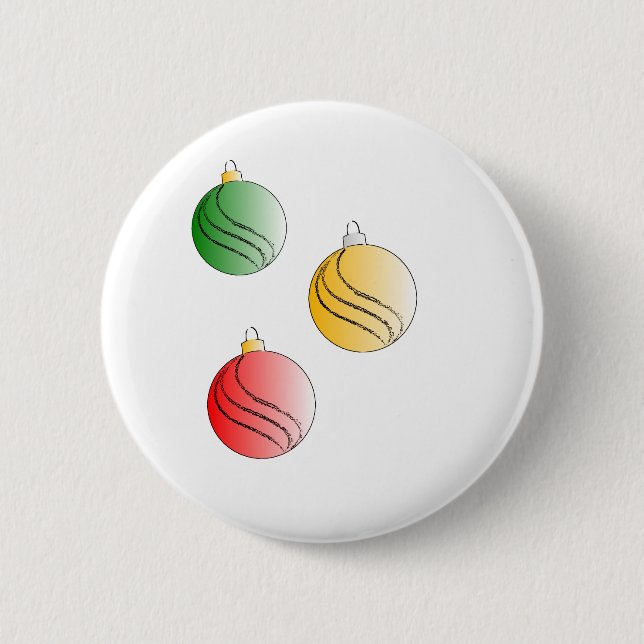 Christmas Baubals 2 Inch Round Button (Front)