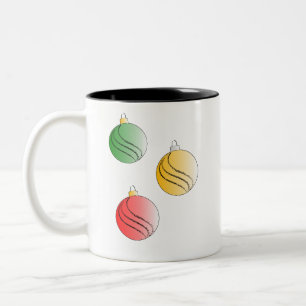 Christmas Baubals Two-Tone Coffee Mug