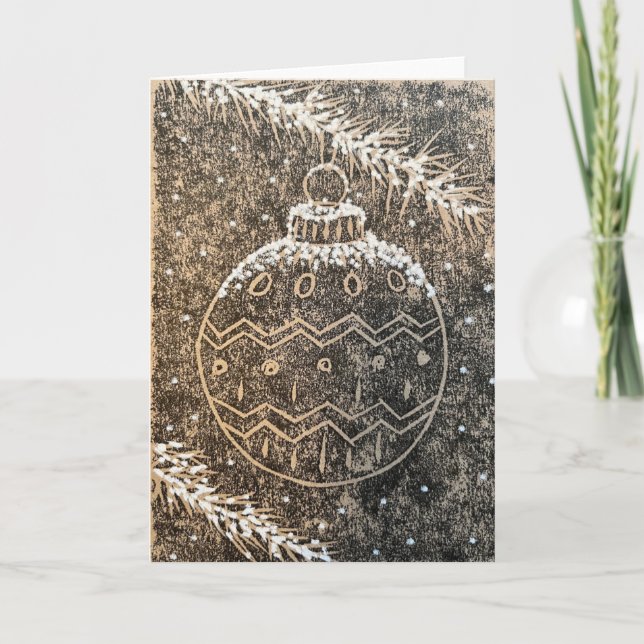 Christmas bauble card (Front)