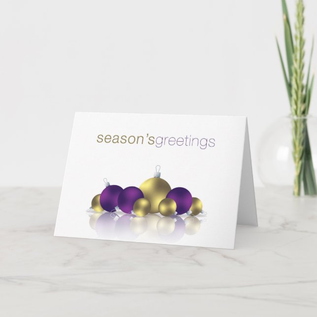 Christmas bauble holiday card (Front)