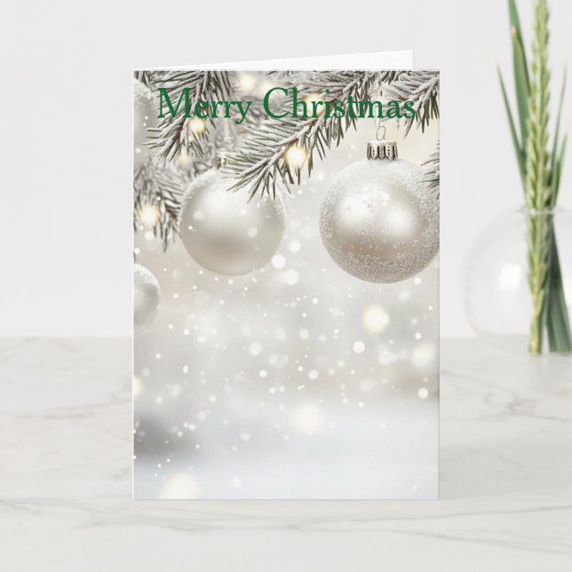 Christmas Bauble Holiday Card (Front)