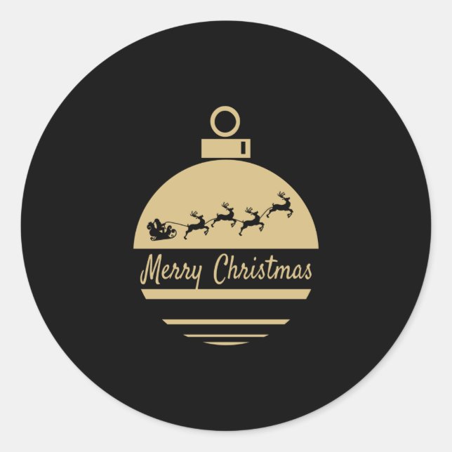 Christmas bauble Merry Christmas Classic Round Sticker (Front)