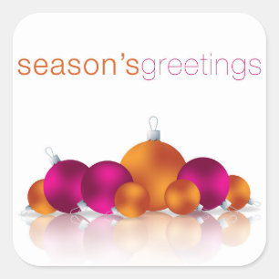 Christmas bauble square sticker