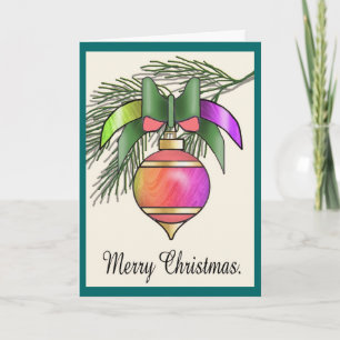 Christmas Baubles - 16 Holiday Card