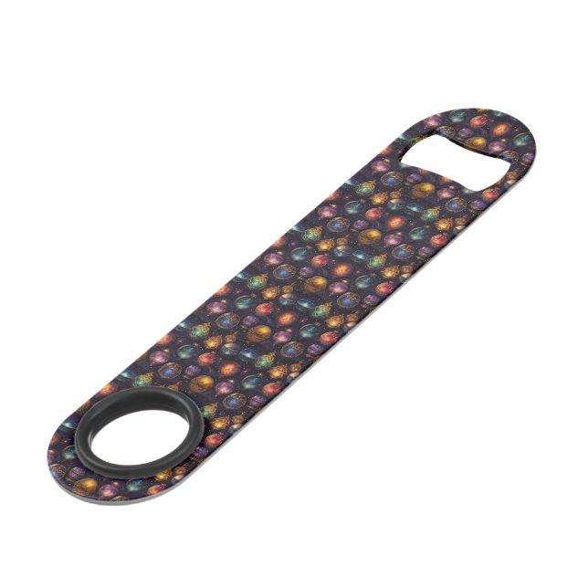 Christmas Baubles Bottle Opener Bar Key (Back Angled)
