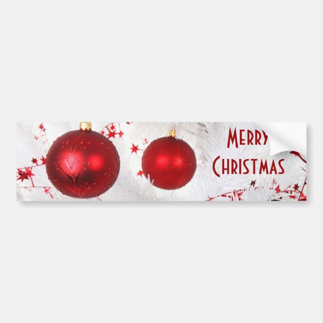 Christmas Baubles Bumper Sticker (Front)