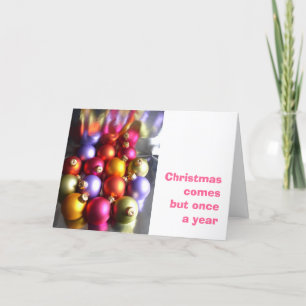Christmas baubles card
