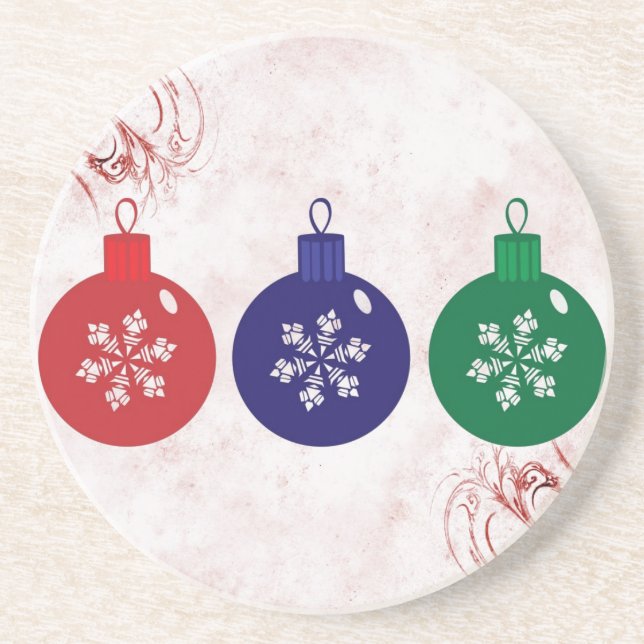 Christmas Baubles Coaster (Front)