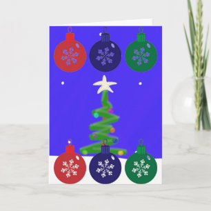 Christmas Baubles Holiday Card