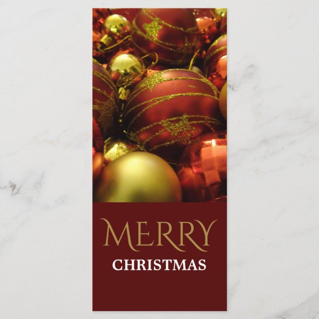 Christmas Baubles Menu (Front)