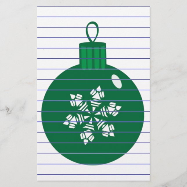Christmas Baubles Stationery (Front)