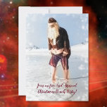 Christmas Beach Party Ocean Santa Invitation<br><div class="desc">Cute Santa Claus dipping his feet in the ocean for some fun and good times like a Christmas party at the beach!  Invite your guests to a banquet party at a beach hotel and enjoy the evening.  Customizable text on front and back.</div>