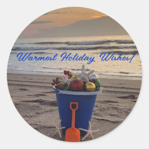 Christmas beach theme stickers