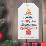 Christmas Beach tropical Beachy Tree  Gift Tags<br><div class="desc">This design may be personalized by choosing the Edit Design option. You may also transfer onto other items. Contact me at colorflowcreations@gmail.com or use the chat option at the top of the page if you wish to have this design on another product or need assistance. See more of my designs...</div>