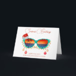 Christmas Beach tropical Sun Glasses  Card<br><div class="desc">This design may be personalized by choosing the Edit Design option. You may also transfer onto other items. Contact me at colorflowcreations@gmail.com or use the chat option at the top of the page if you wish to have this design on another product or need assistance. See more of my designs...</div>