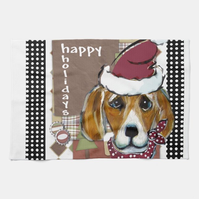 CHRISTMAS BEAGEL KITCHEN TOWEL (Horizontal)