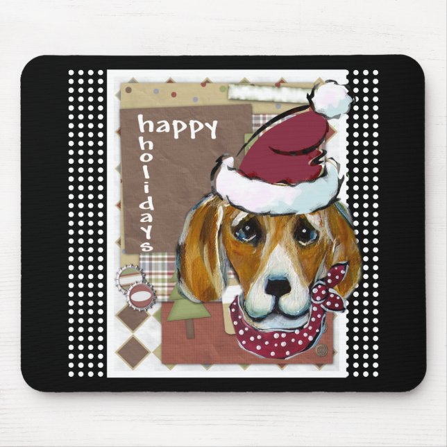 CHRISTMAS BEAGEL MOUSE PAD (Front)