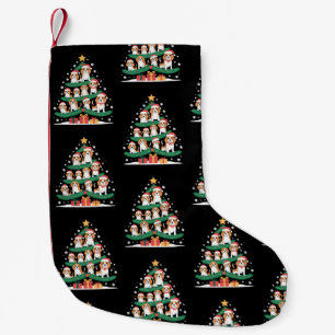 Christmas Beagle Dog Tree Santa Hat Xmas Snowflak Small Christmas Stocking