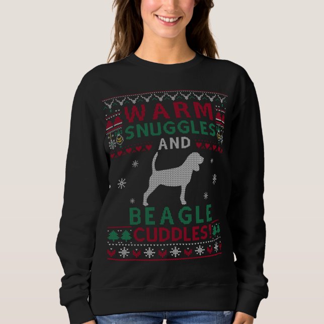 Christmas Beagle Dog Ugly Sweater Style (Front)