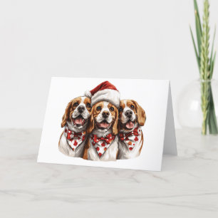 Christmas Beagle Dogs Holiday Card
