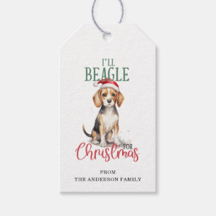 Christmas Beagle Gift Tags