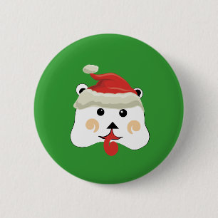 Christmas Bear 2 Inch Round Button