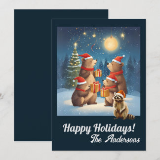 Christmas bear 7, Happy Holidays, Christmas card